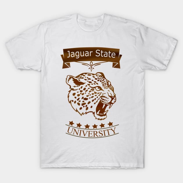 Jaguar State University Campus and College T-Shirt by phughes1980